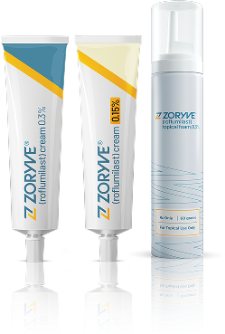 ZORYVE (roflumilast) Cream 0.3%, ZORYVE (roflumilast) Cream 0.15%, and ZORYVE (roflumilast) Topical Foam 0.3%