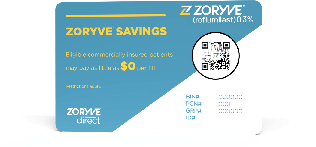 ZORYVE Direct card