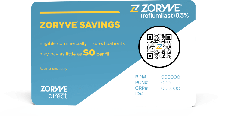 ZORYVE Direct card